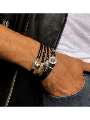 Uomo Leder-Armband in Schwarz