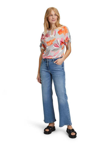 Betty Barclay Shirt in Grau/ Orange/ Pink