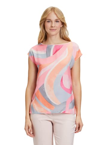 Betty Barclay Shirt in Grau/ Rosa/ Orange