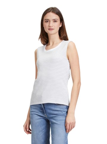Betty Barclay Top in Grau/ Weiß