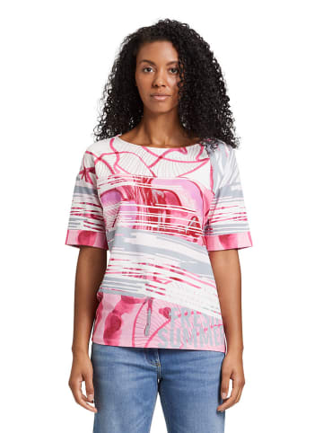 Betty Barclay Shirt in Weiß/ Rosa/ Grau