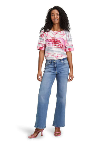 Betty Barclay Shirt in Weiß/ Rosa/ Grau