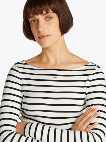 TOMMY JEANS Longsleeve in Schwarz/ Weiß