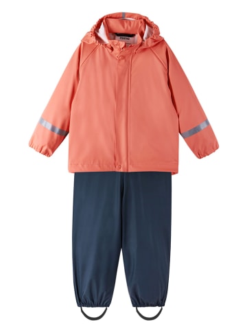 Reima Regenoutfit "Tihku" in Dunkelblau/ Rosa
