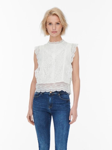 ONLY Bluse "Karo" in Weiß