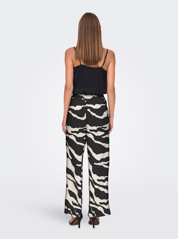 ONLY Hose "Nova" in Schwarz/ Beige
