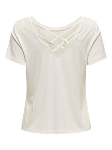 ONLY Shirt "Free Life" in Creme