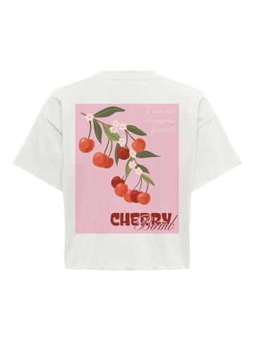 ONLY Shirt "Annabel" wit/lichtroze