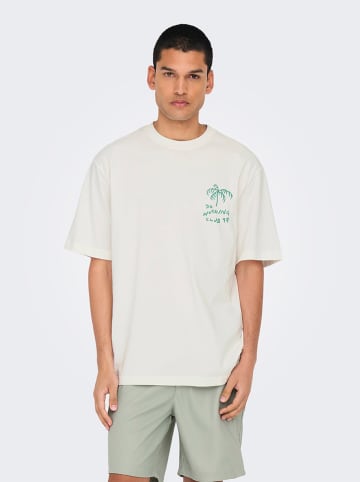 ONLY & SONS Shirt "Milo" in Weiß/ Grün