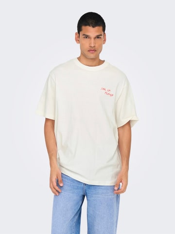 ONLY & SONS Shirt "Milo" in Weiß/ Rot