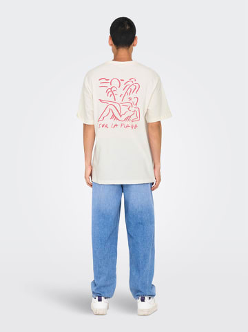 ONLY & SONS Shirt "Milo" in Weiß/ Rot