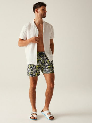 Regatta Zwemshort "Loras" donkerblauw/geel/wit