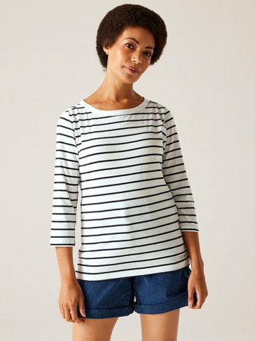 Regatta Longsleeve "Baylette II" in Weiß/ Dunkelblau
