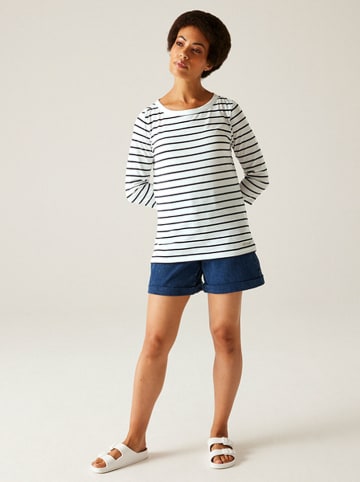 Regatta Longsleeve "Baylette II" in Weiß/ Dunkelblau