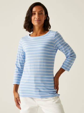 Regatta Longsleeve "Baylette II" in Hellblau/ Weiß