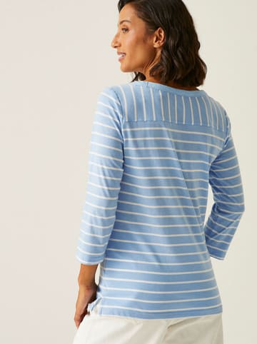 Regatta Longsleeve "Baylette II" in Hellblau/ Weiß