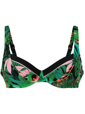 Anita Bikini-Oberteil in Schwarz/ Grün
