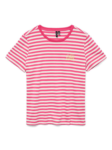 Vero Moda Shirt in Pink/ Weiß