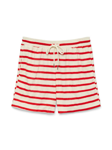 Vero Moda Shorts in Creme/ Rot
