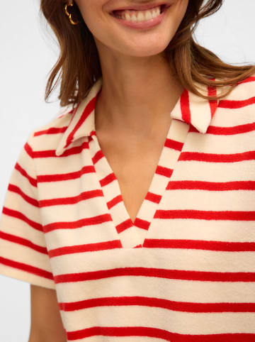 Vero Moda Koszulka polo w kolorze kremowo-czerwonym