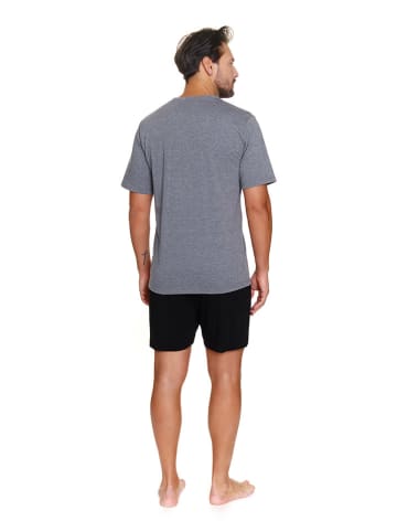 Doctor Nap Pyjama in Grau/ Schwarz