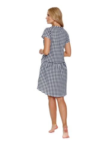 Doctor Nap Umstandsnachthemd in Schwarz/ Weiß