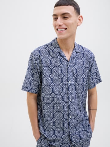 Jack & Jones Koszula w kolorze granatowo-białym