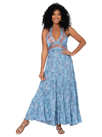 Ipanima Kleid in Hellblau/ Blau/ Rot