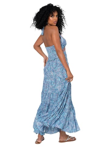 Ipanima Kleid in Hellblau/ Blau/ Rot