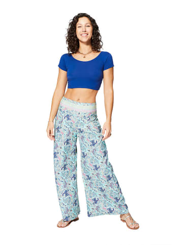 Ipanima Marlenehose in Hellblau/ Bunt