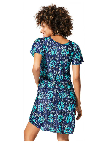 Ipanima Kleid in Dunkelblau/ Türkis/ Weiß