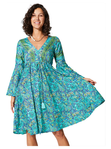 Ipanima Kleid in Türkis/ Gelb/ Dunkelblau