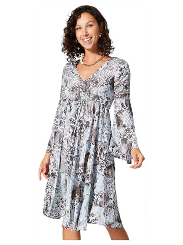 Ipanima Kleid in Hellblau/ Anthrazit