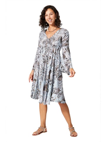 Ipanima Kleid in Hellblau/ Anthrazit