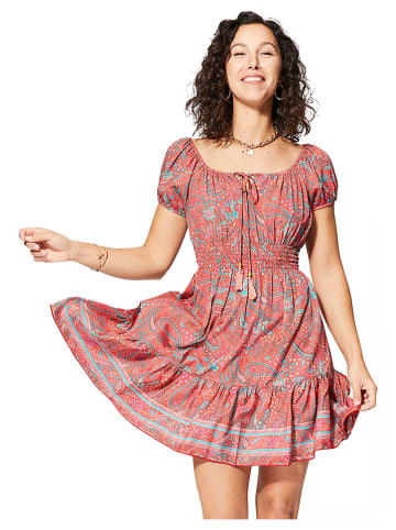 Ipanima Jurk rood/turquoise