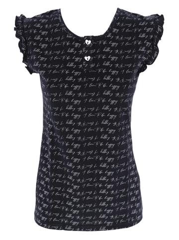COTONELLA Pyjama in Schwarz/ Hellgrau