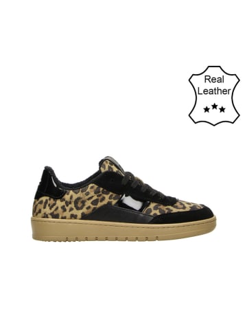 Bullboxer Leren sneakers zwart/lichtbruin