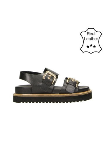 Bullboxer Leder-Sandalen in Schwarz