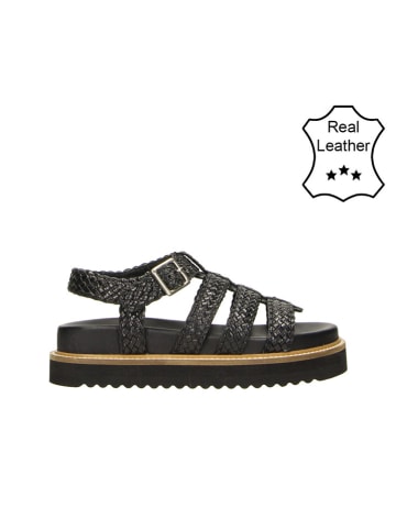 Bullboxer Leder-Sandalen in Schwarz