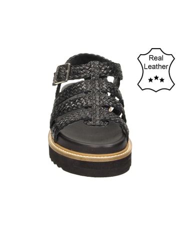 Bullboxer Leder-Sandalen in Schwarz