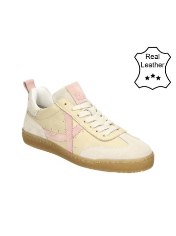 Bullboxer Leder-Sneakers in Beige/ Rosa