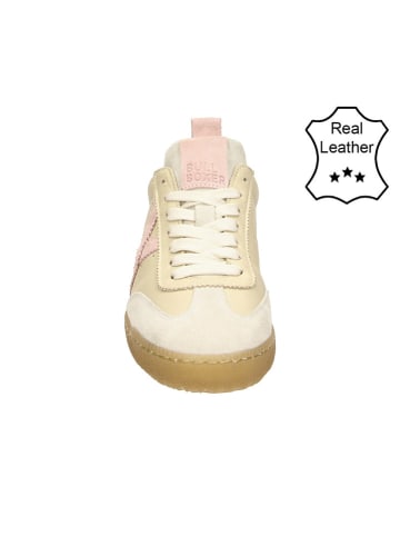 Bullboxer Leder-Sneakers in Beige/ Rosa