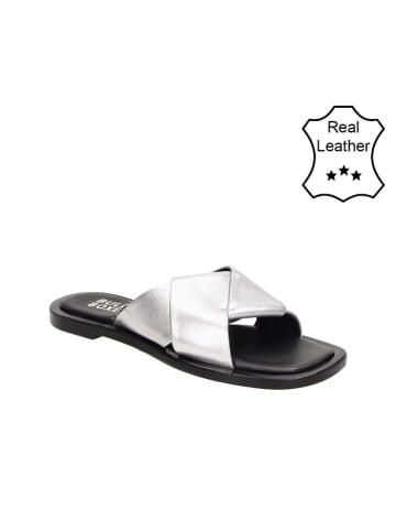 Bullboxer Leder-Hausschuhe in Silber