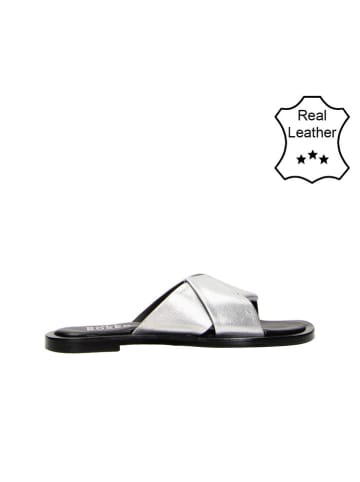 Bullboxer Leder-Hausschuhe in Silber
