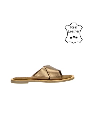 Bullboxer Leder-Hausschuhe in Hellbraun
