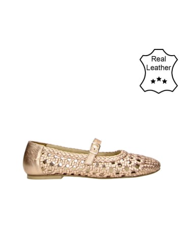 Bullboxer Leder-Ballerinas in Gold