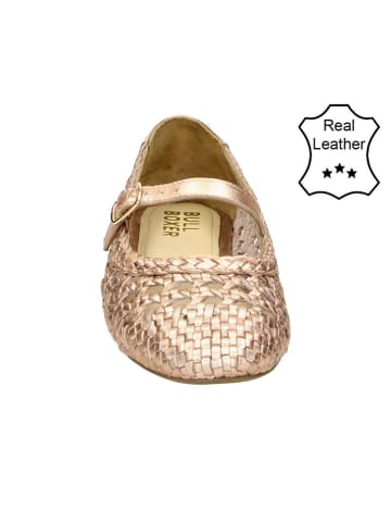Bullboxer Leder-Ballerinas in Gold
