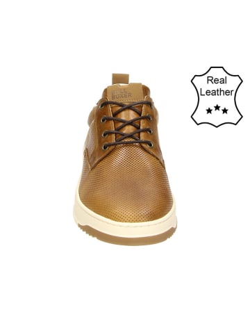Bullboxer Leren sneakers cognackleurig