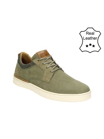 Bullboxer Leder-Sneakers in Khaki