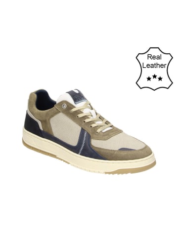 Bullboxer Skórzane sneakersy w kolorze szarobrązowo-szarym
